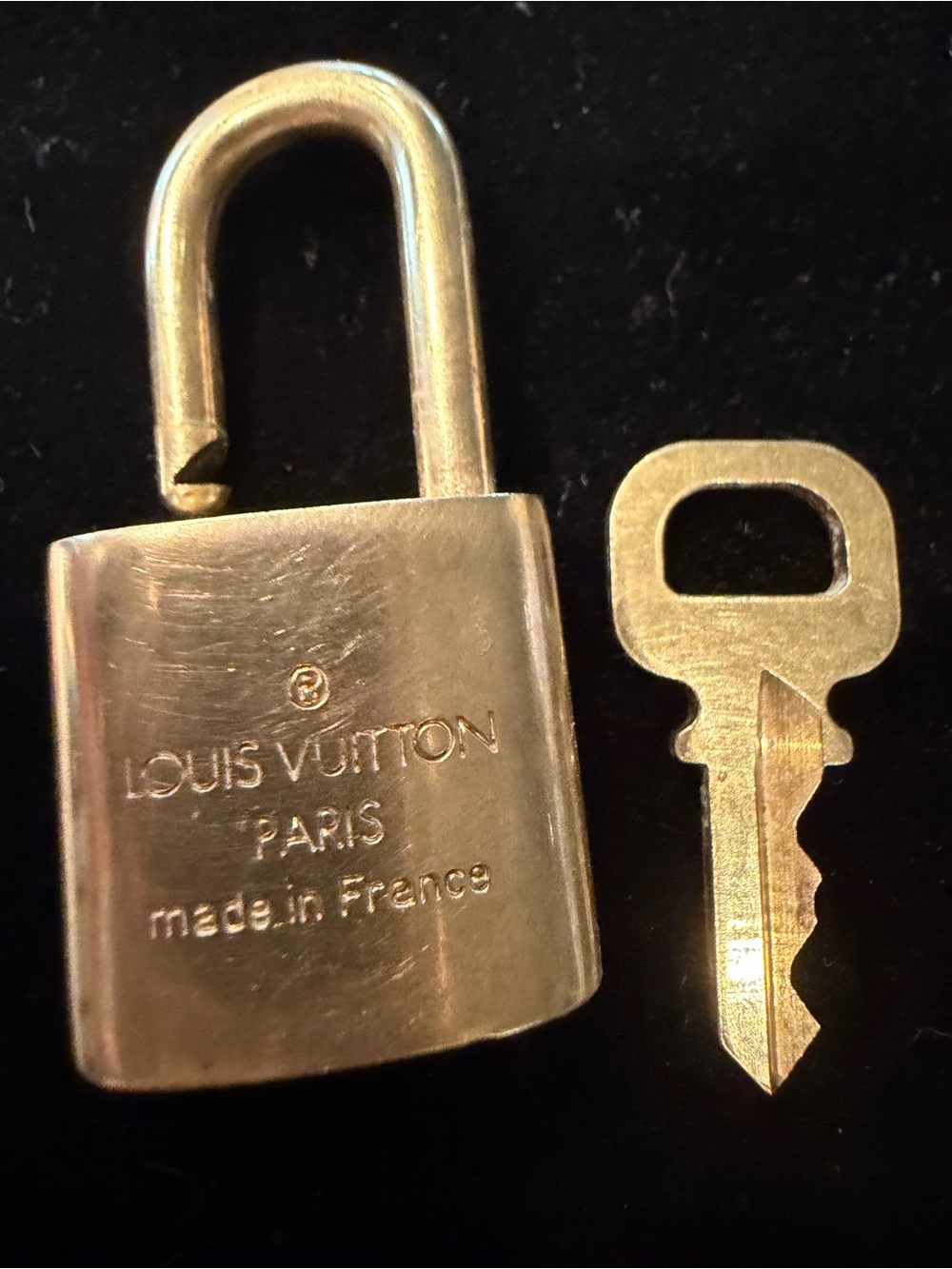 Vintage Authentic Louis Vuitton Padlock and Key